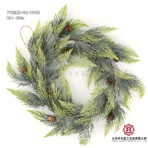 New Christmas wreath handicrafts, festival products, pendants and ornaments, 45cm factory direct sales, available in large quantities at reasonable prices