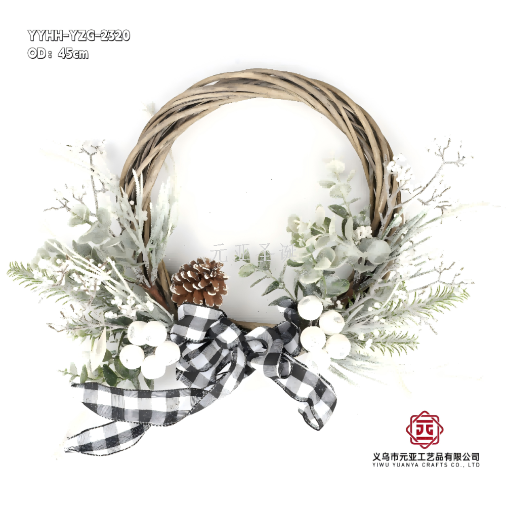 New Christmas wreath handicrafts, festival products, pendants and ornaments, 45cm factory direct sales, available in large quantities at reasonable prices New Christmas wreath handicrafts, festival products, pendants and ornaments, 45cm factory direct sales, available in large quantities at reasonable prices