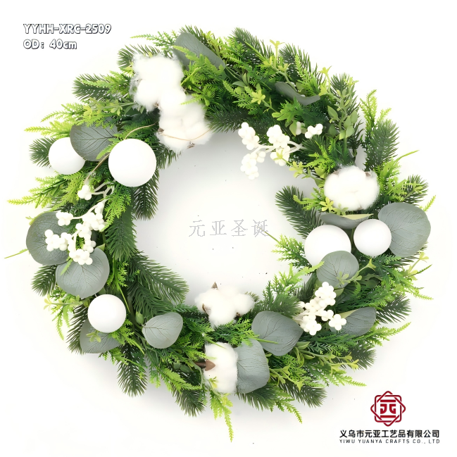 New Christmas wreath handicrafts, festival products, pendants and ornaments, 40cm factory direct sales, available in large quantities at reasonable prices New Christmas wreath handicrafts, festival products, pendants and ornaments, 40cm factory direct sales, available in large quantities at reasonable prices