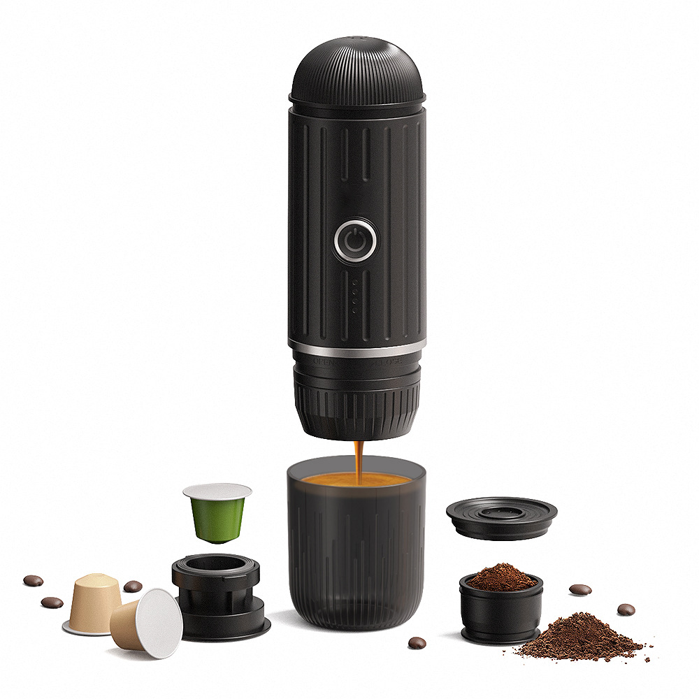 New wireless heating coffee machine, outdoor portable Italian capsule coffee machine, capsule powder dual-purpose handheld coffee machine details Picture
