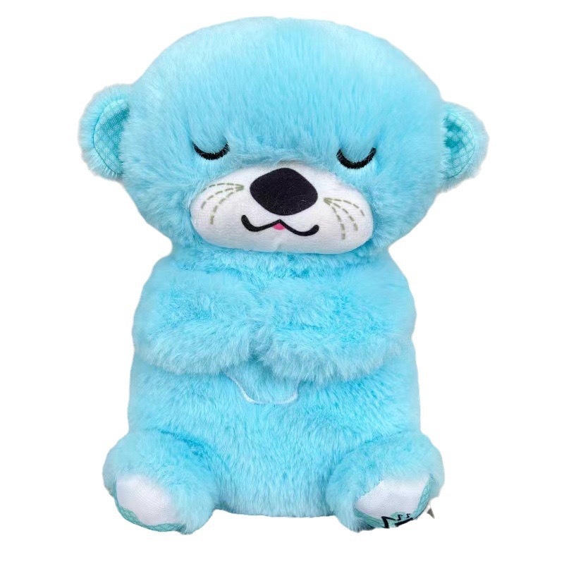 Cross-border breathing bear, otter, koala, newborn soothing, lulling to sleep, companion doll, rabbit fur toy doll, foreign trade details Picture