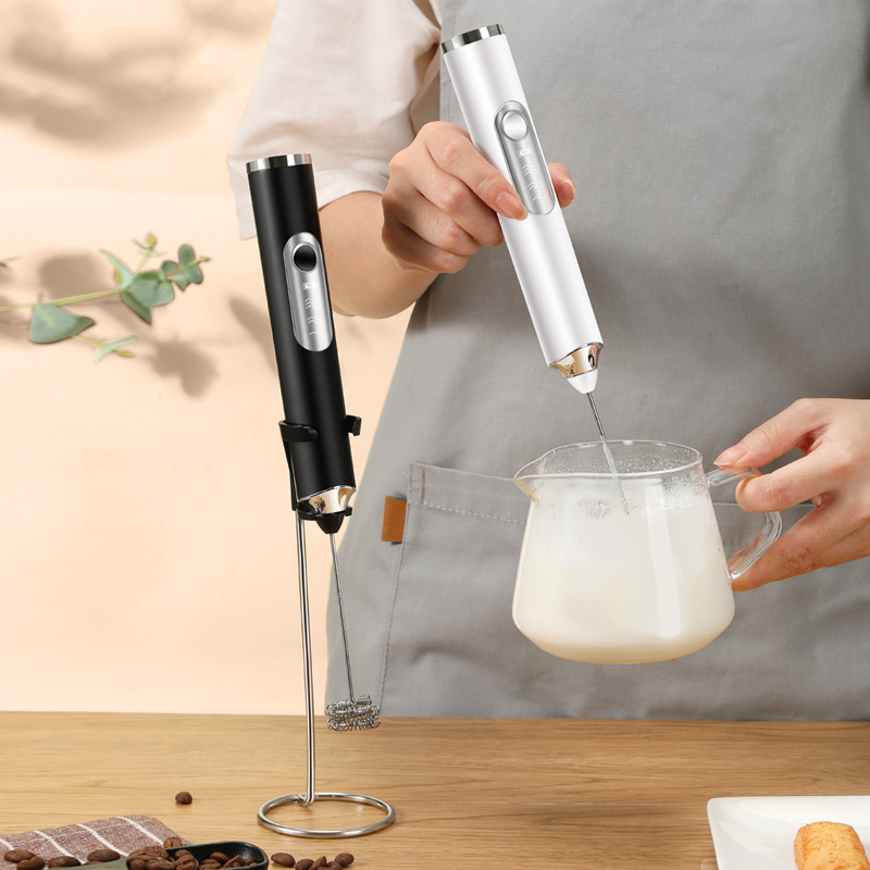 新款奶泡器家用电动奶泡机手持打蛋器咖啡打泡器牛奶搅拌器打奶器