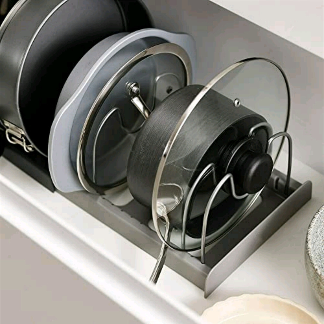 锅盖架厨房神器置物架可伸缩厨具用品收纳架厨房碗盘扩展置物批发产品图