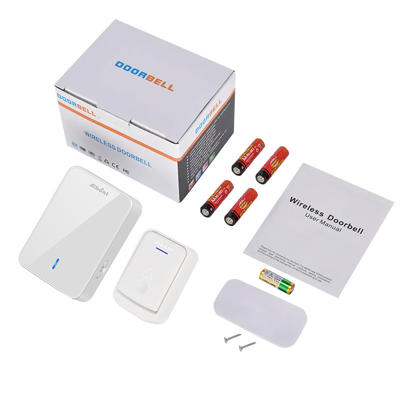 新款无线门铃跨境批发家用远距离智能门铃DC直流电池音乐门铃细节图