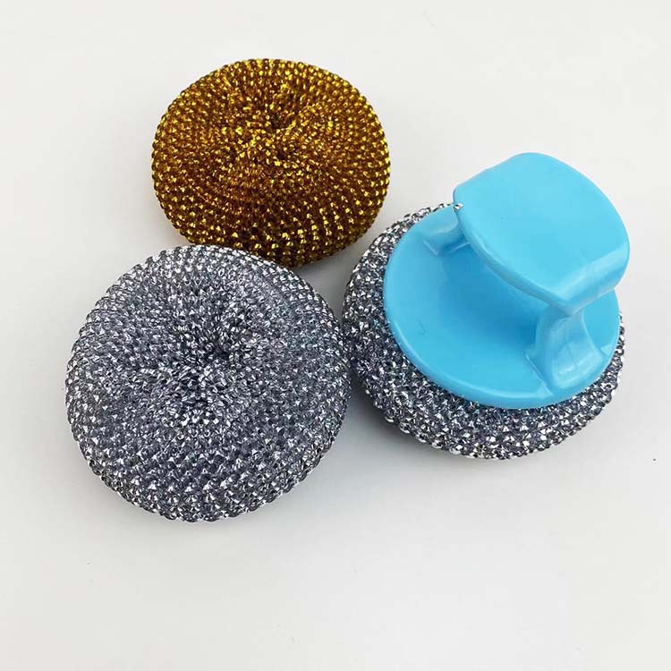 Kitchen cleaning brush, dishwashing, pot washing, kitchen daily necessities, PET cleaning ball wholesale, department store multi-functional brush details Picture