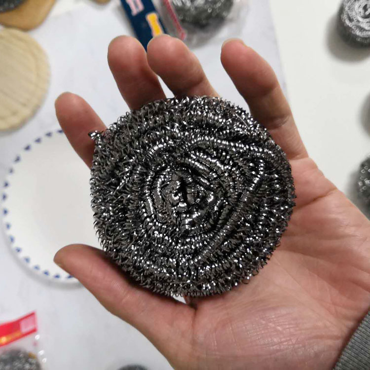 Factory direct sales of cheap bare stainless steel steel wool balls for dishwashing and cleaning, bulk at 1,000 pieces each full figure