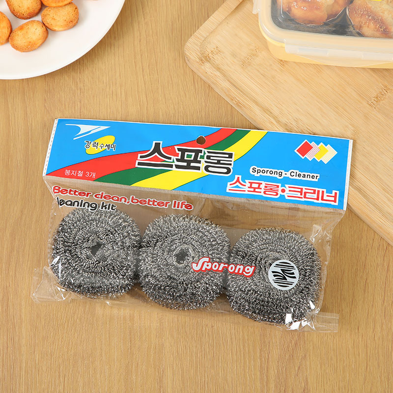 厨房清洁球定制批发 灶台去污不锈钢钢丝球 不伤锅洗碗清洁刷定做