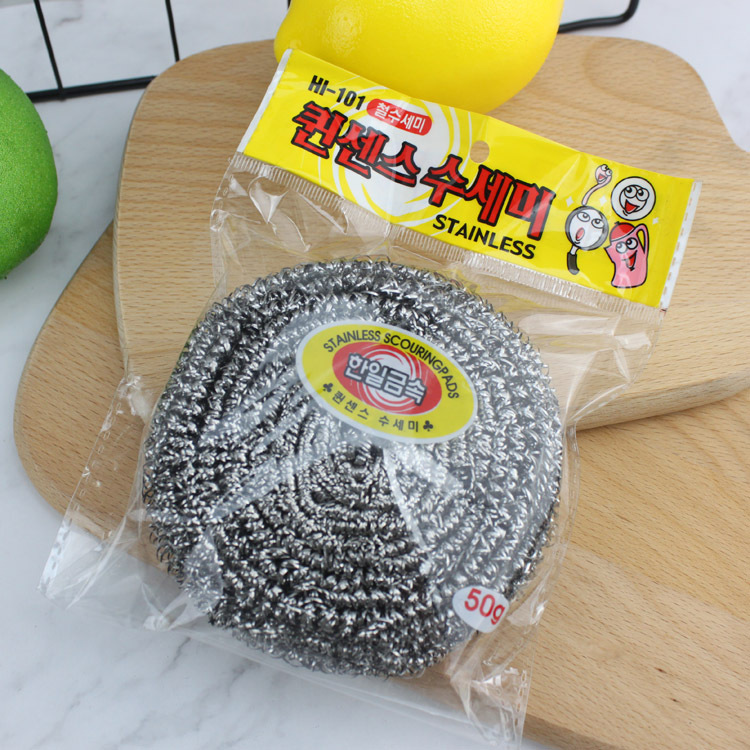 Wholesale single pieces of durable stainless steel steel wool cleaning balls, 50g dishwashing balls and kitchen cleaning supplies from the manufacturer Specification drawing