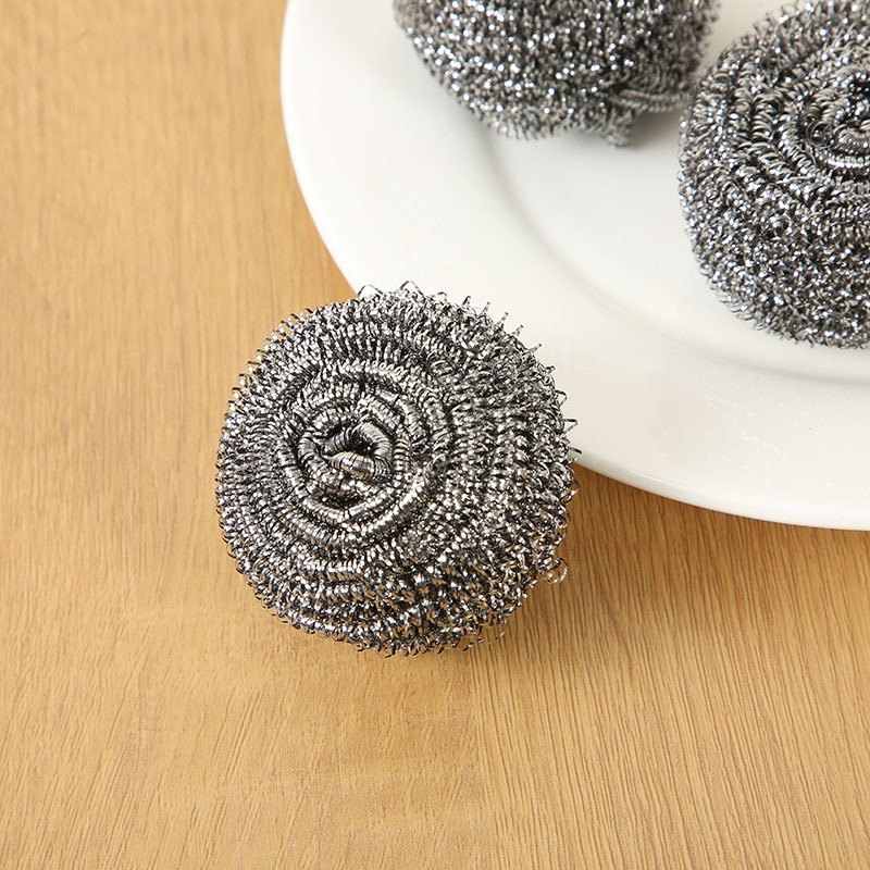 Kitchen cleaning and decontamination steel wool balls, stainless steel dishwashing and pot cleaning balls, non-stripping cleaning balls, production and wholesale Specification drawing