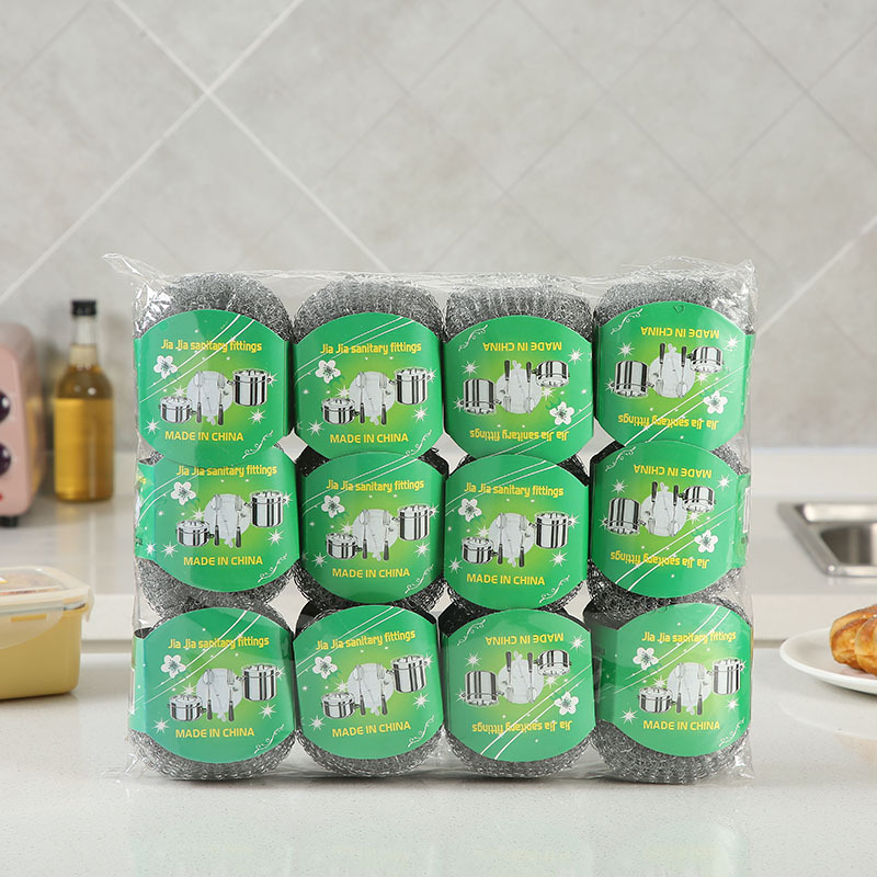 大号强力去污针织清洁球一次性镀锌铁丝钢丝球洗碗刷锅厨房清洁刷