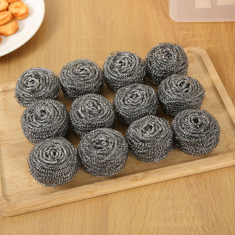 Kitchen cleaning and decontamination steel wool balls, stainless steel dishwashing and pot cleaning balls, non-stripping cleaning balls, production and wholesale details Picture