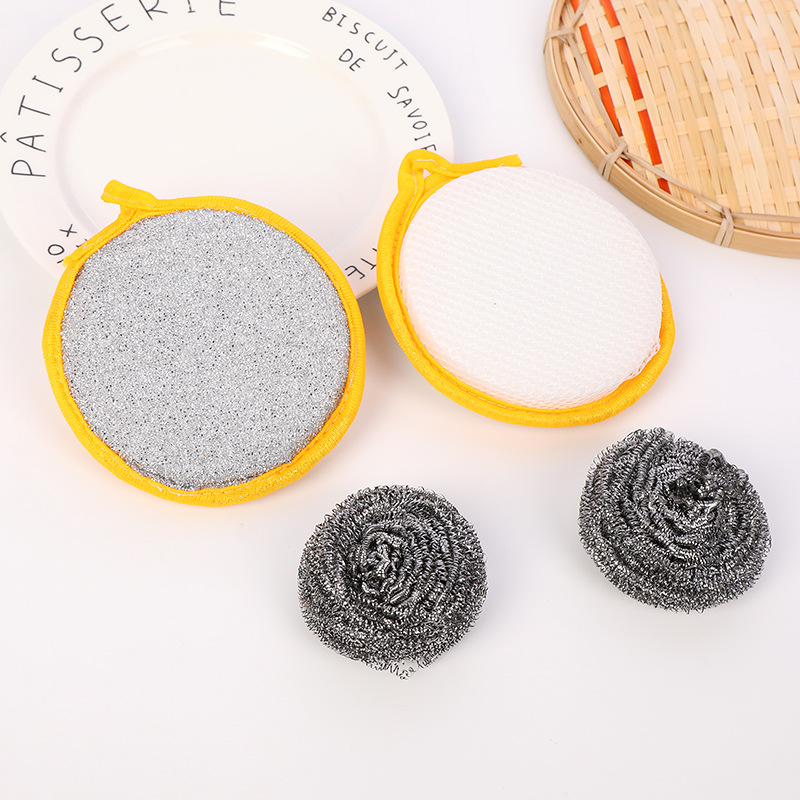 Wholesale stainless steel wire cleaning balls for scrubbing POTS and washing dishes, household kitchen wonder product sets and combinations supplied by the manufacturer Specification drawing