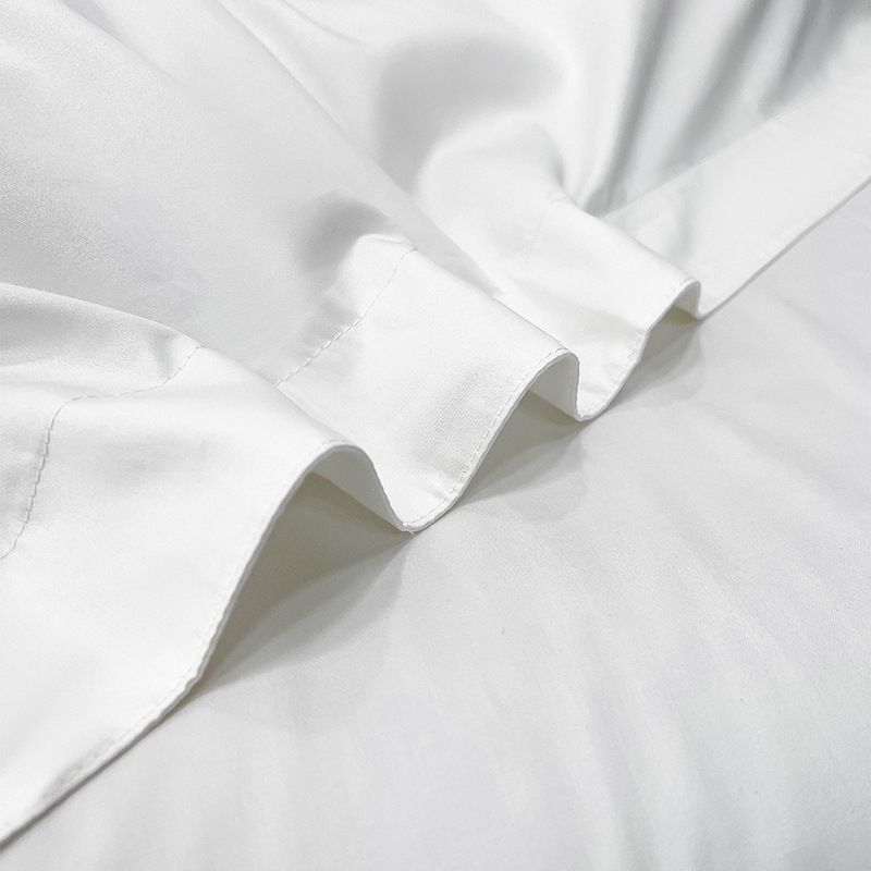 Atour's all-season 60-count pure cotton white brocade hotel linen, single quilt cover, and bed linens for homestays and hotels Specification image