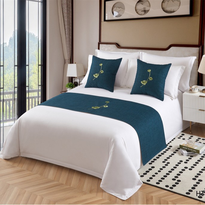 床旗、床尾巾实物图