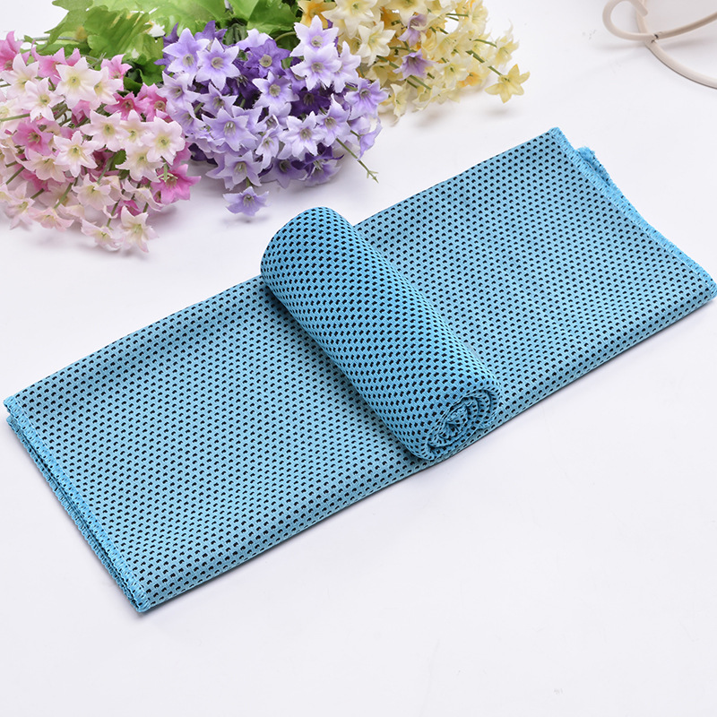 Cross-border cold-sensing towels, outdoor sweat wiping and cooling sports cold towels, cold-sensing fabric quick-drying sports ice towels wholesale Item Picture