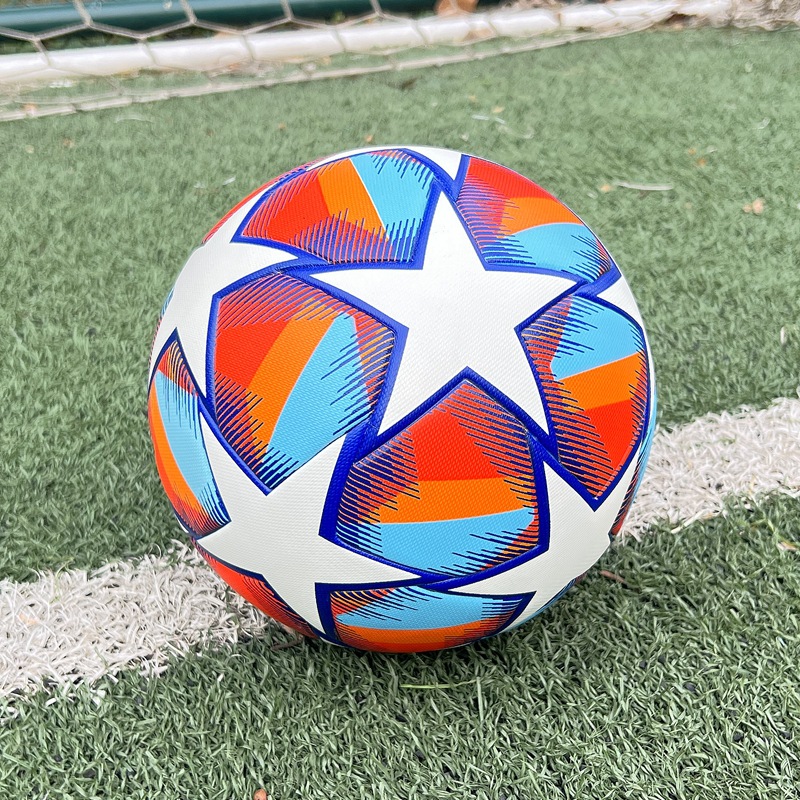 新款5号足球football贴皮pu粘合五星欧洲杯欧冠世界杯足球批发