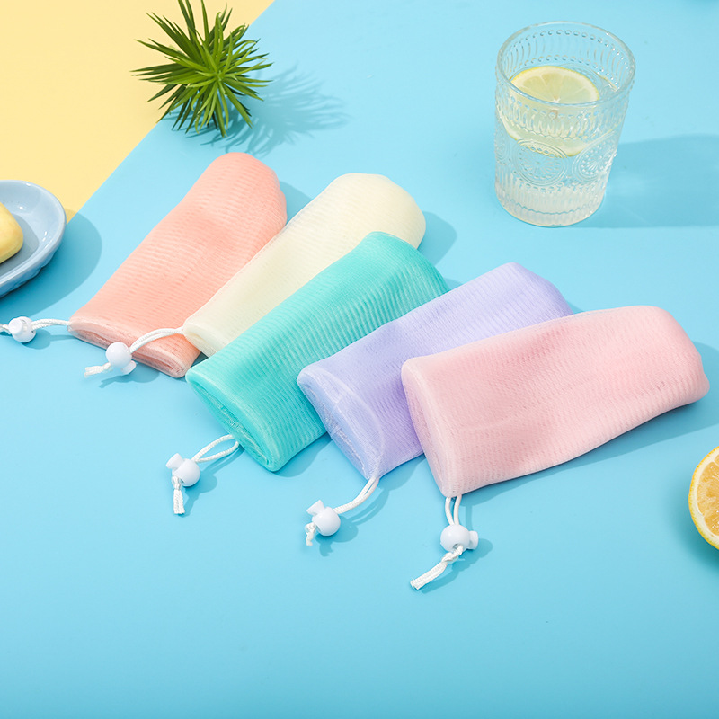 多层超柔起泡网洗面奶打泡网香皂袋发泡网沐浴搓澡洁面起泡网批发