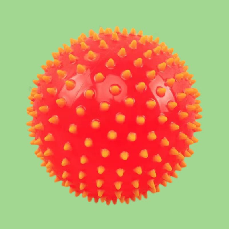 皮球批发6寸炫彩按摩球1-3周岁儿童球类玩具拍拍球宝宝刺猬软球