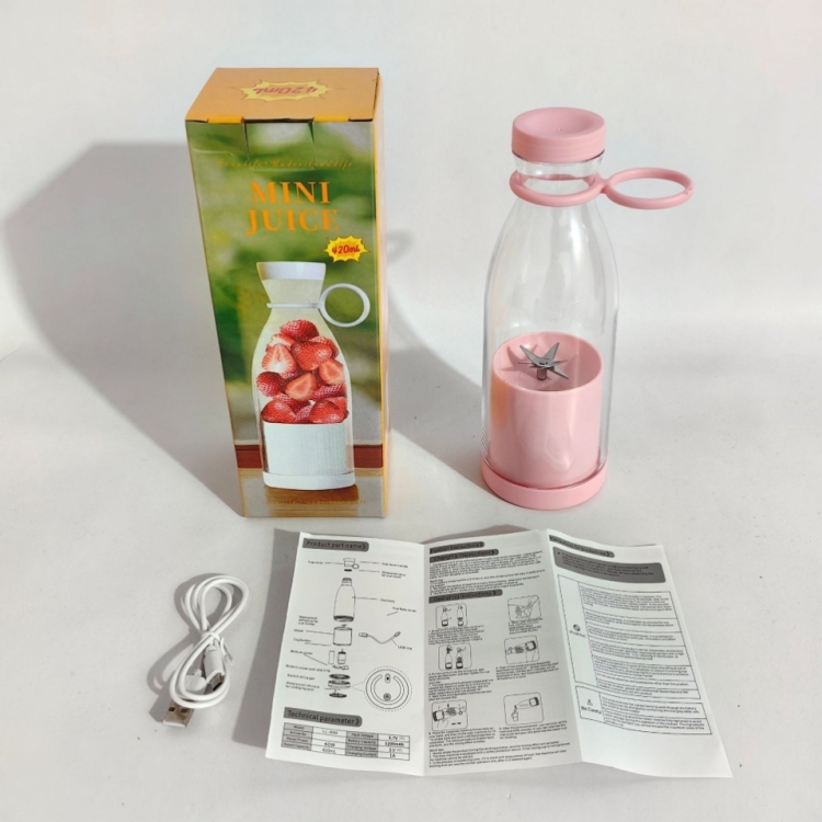 New cross-border portable wine bottle juicer, portable six-blade head juicer, small household electric juicer
