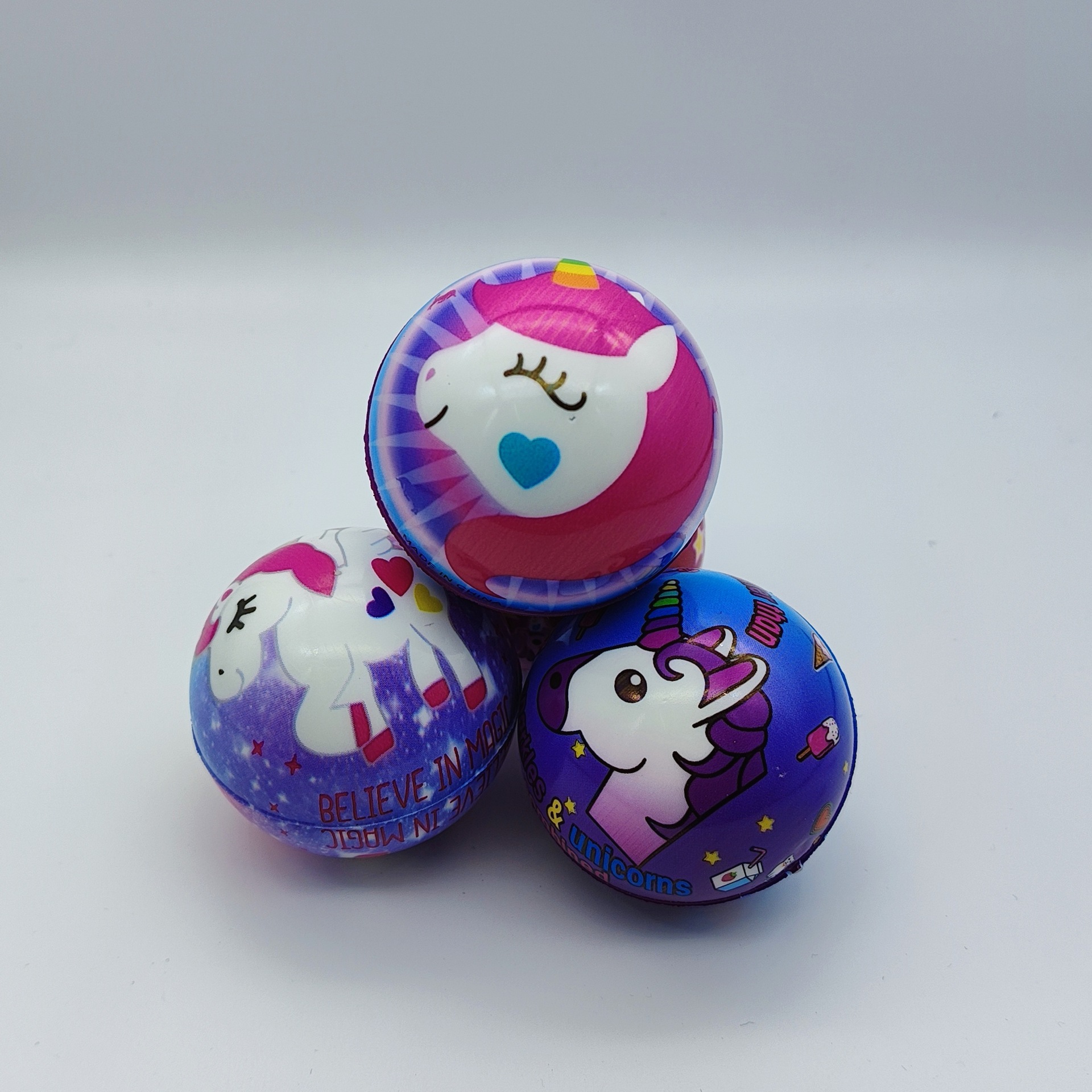 批发6cm卡通马弹力球pu发泡实心球可爱儿童解压发泄高弹力玩具球