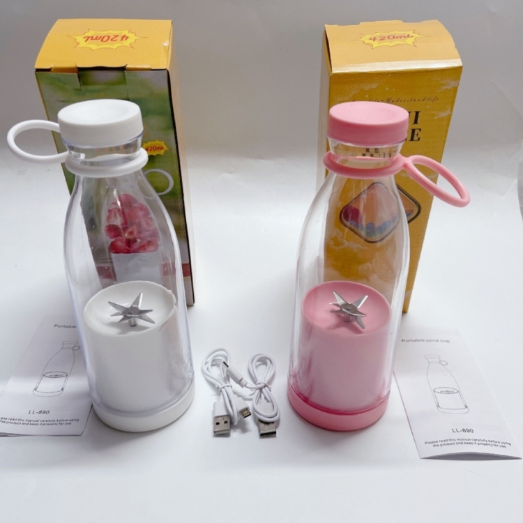 New cross-border portable wine bottle juicer, portable six-blade head juicer, small household electric juicer details Picture