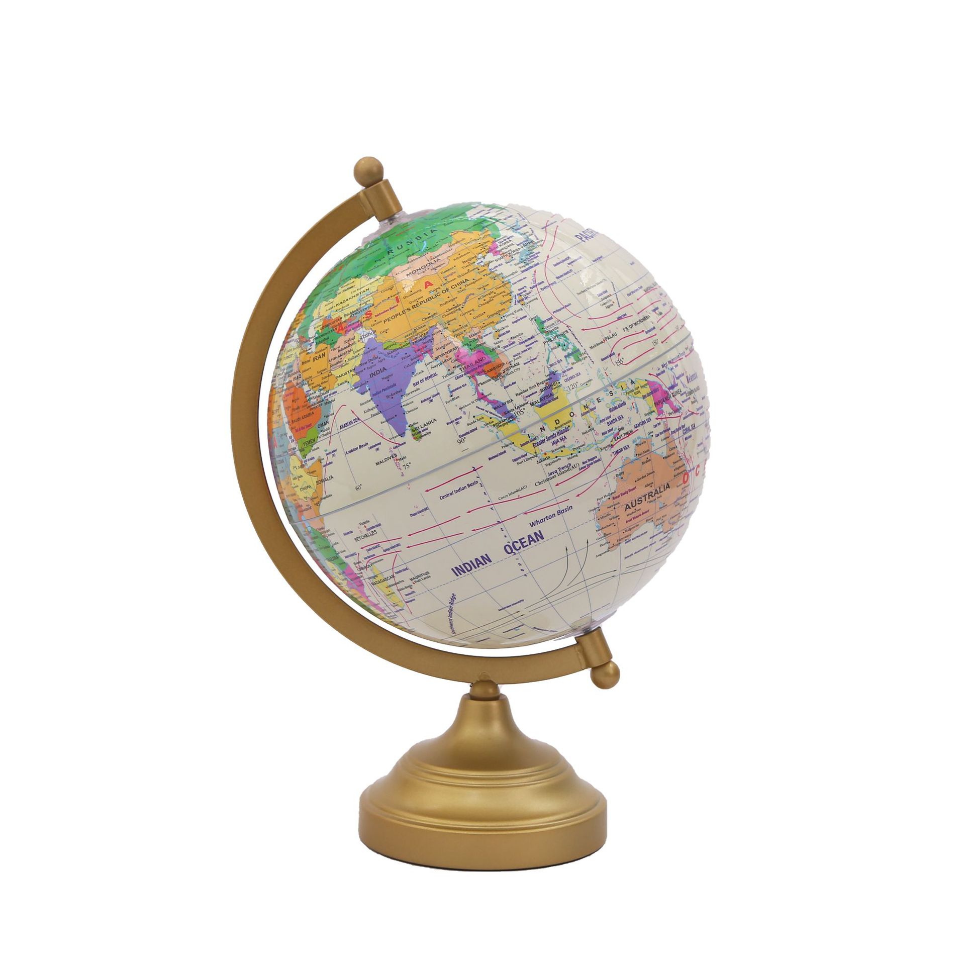 Creative retro wooden base globe, a high-definition geographical office display and teaching equipment for living room and study Application Scenario