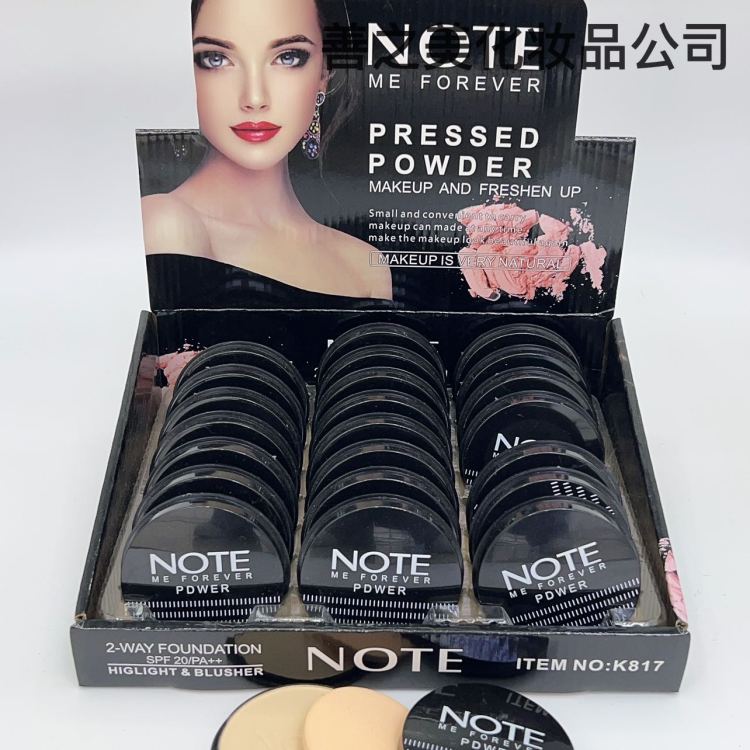 跨境美妆专供NOTE带粉扑粉饼