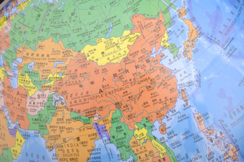 【 Jingfeng 】32CM Administrative District Plastic Ruler Globe (Geography Teaching) Available in multiple languages