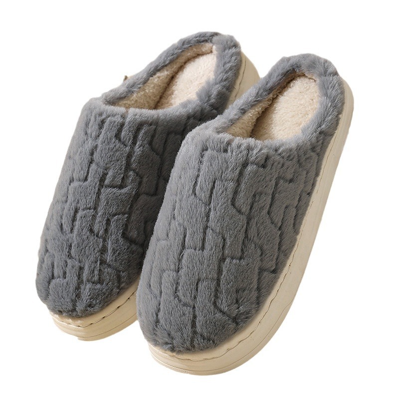 New thick-soled slippers for couples, men and women, autumn and winter home, indoor household, plush cotton slippers manufacturer wholesale cross-border Application Scenario