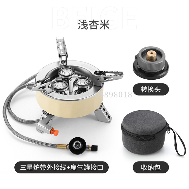 户外五星猛火炉七星灶三头炉露营便携式炉具瓦斯高山液化气燃气炉