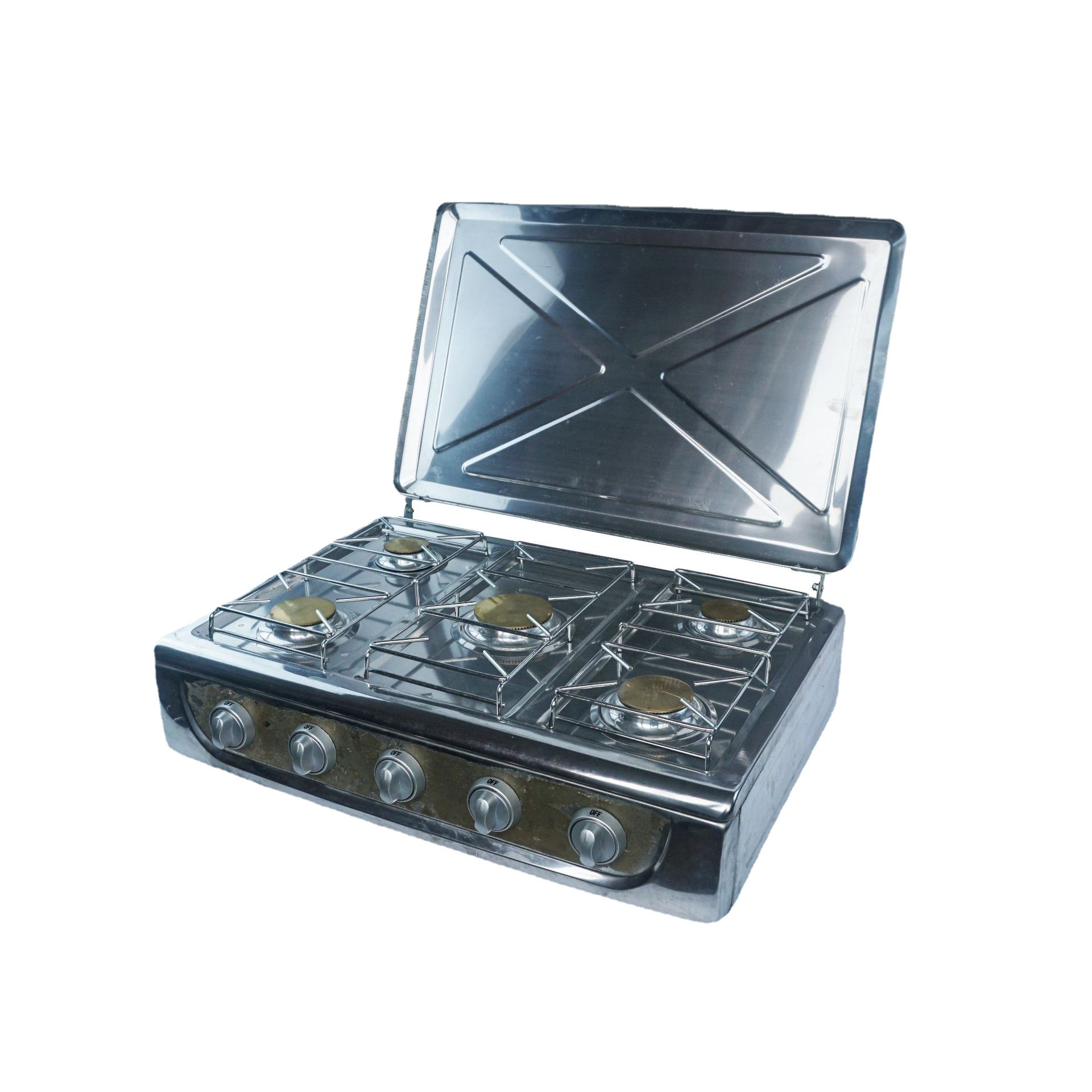 Customized European-style simple five-burner gas stove, European five-burner outdoor stove with panel as needed Specification image