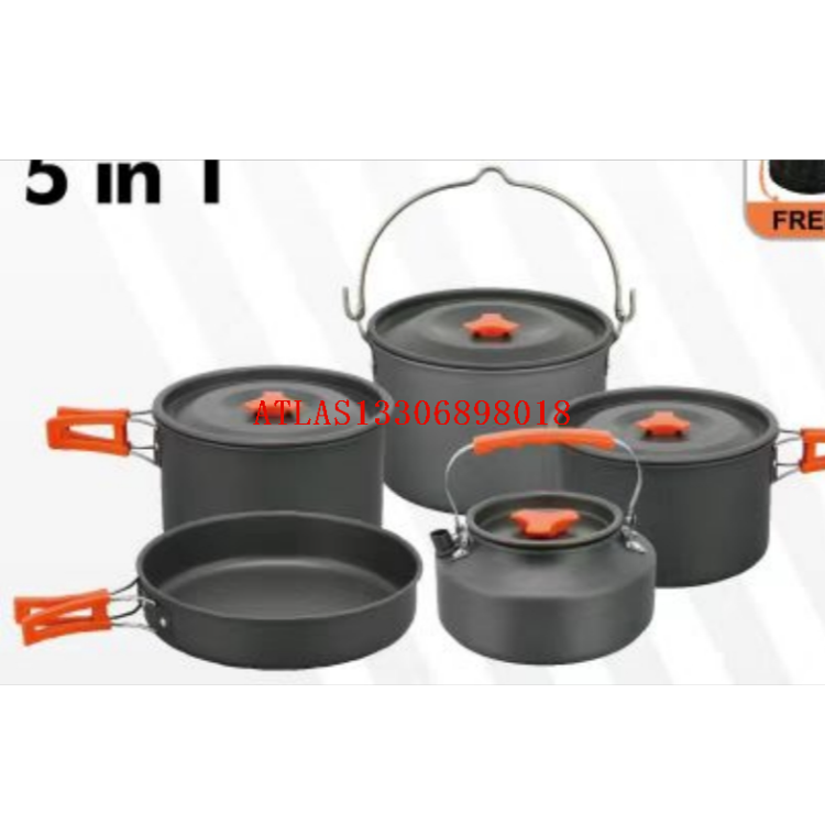 套锅烧烤架户外露营野炊用品装备便携式锅具组合套装野外野餐炉具