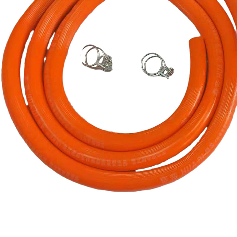 Cross-border supply of adjustable camping pressure reducing valves with 2M hoses and pipe clamps, PVC low-pressure gas pipes details Picture