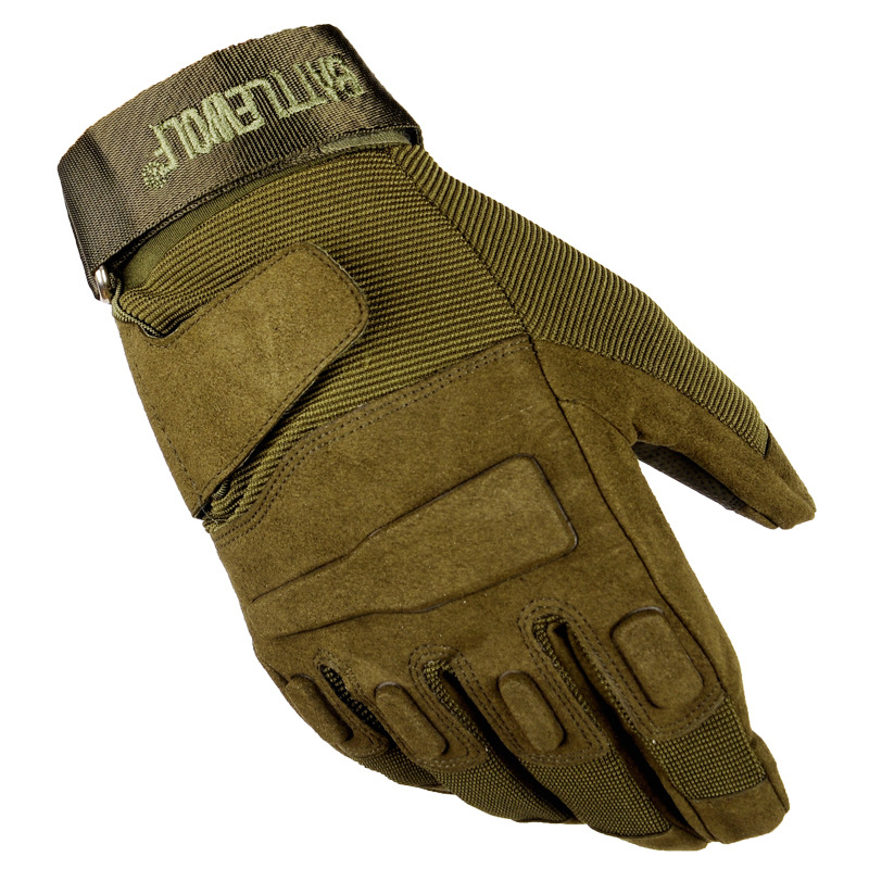 厂家批发黑鹰全指手套户外战术手套骑行运动健身 登山防滑男手套