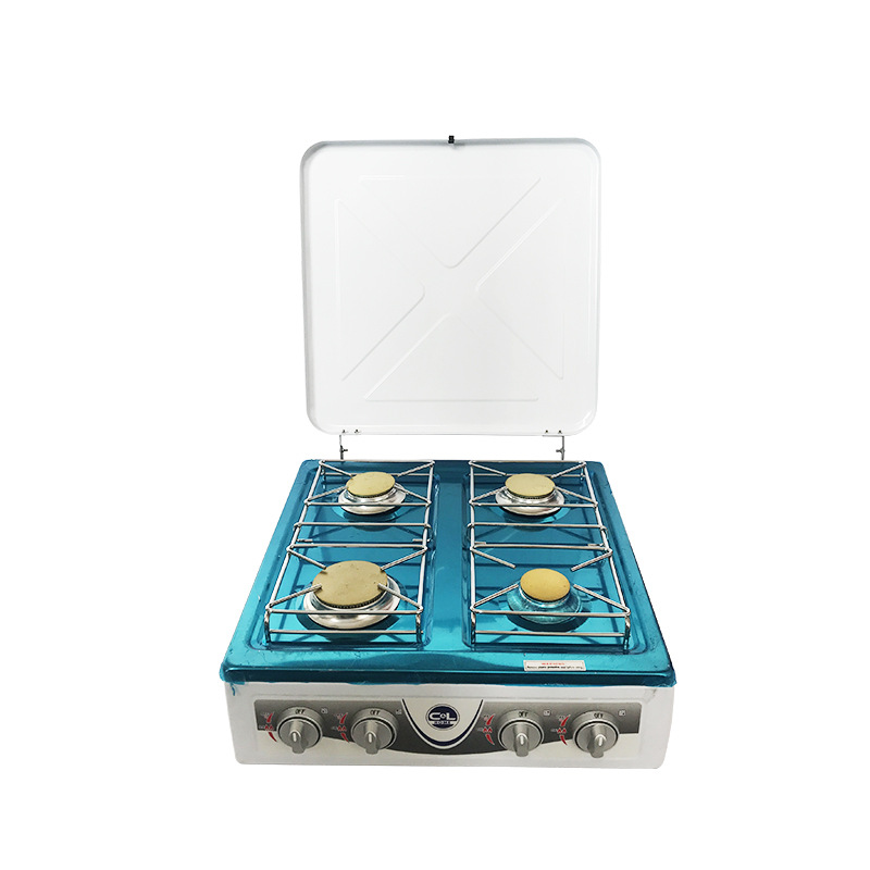 供应欧式简易炉 燃气多灶炉具 家用户外台式四头燃气灶