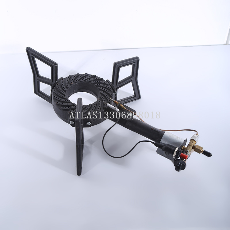 Portable outdoor Angle steel stoves for export, cast iron stove heads, simple pig iron gas stoves, cast iron fierce fire stoves wholesale Specification image