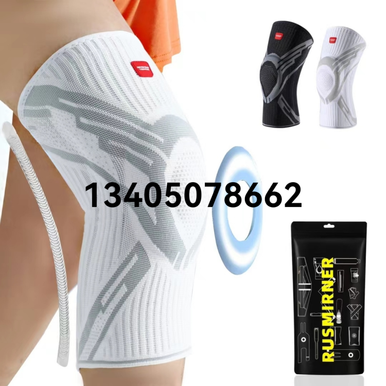 护膝运动舞蹈健身硅胶护膝防滑保暖男女骑行篮球登山针织护膝批发