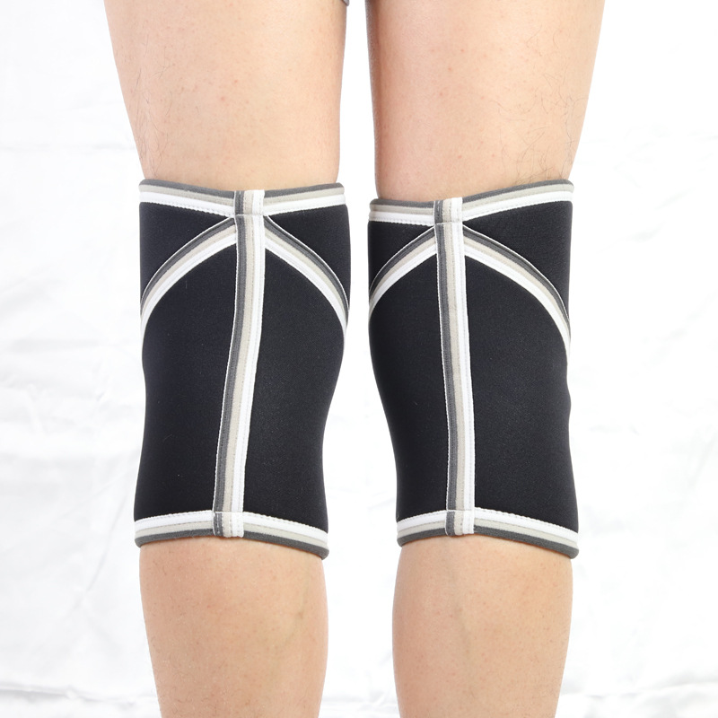 举重护膝盖健身骑行运动耐用耐磨潜水料防护运动护膝男女登山护具
