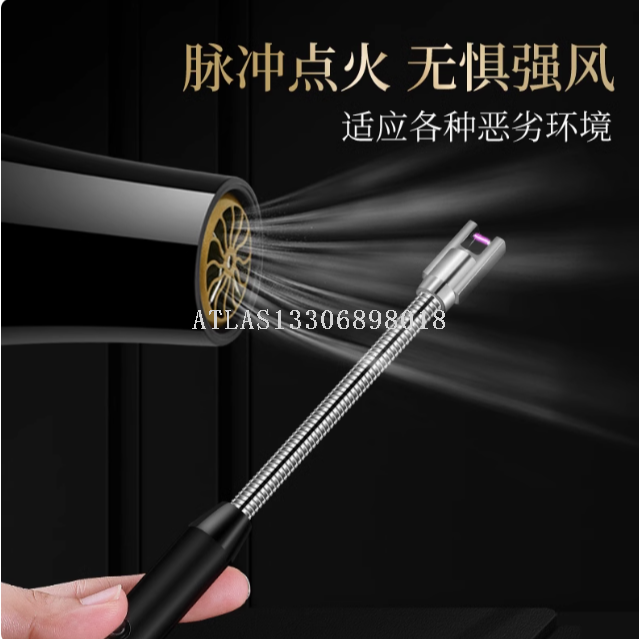 Gas stove pulse igniter, electronic gun, gas stove burner, long handle, windproof spray gun, durable charging arc Specification image