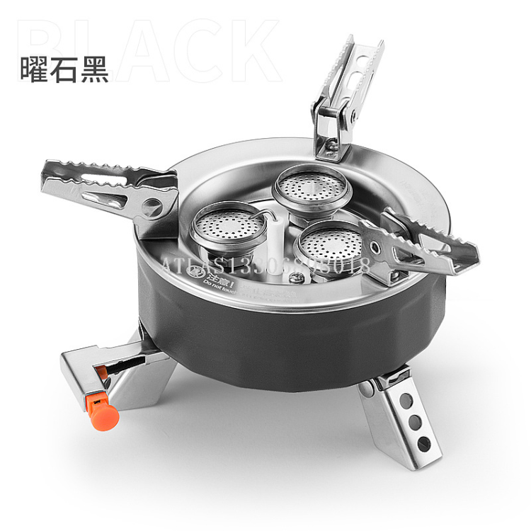 Outdoor five-star fierce stove, seven-star stove, three-head stove, portable camping stove, gas, high-altitude liquefied gas, gas stove details Picture