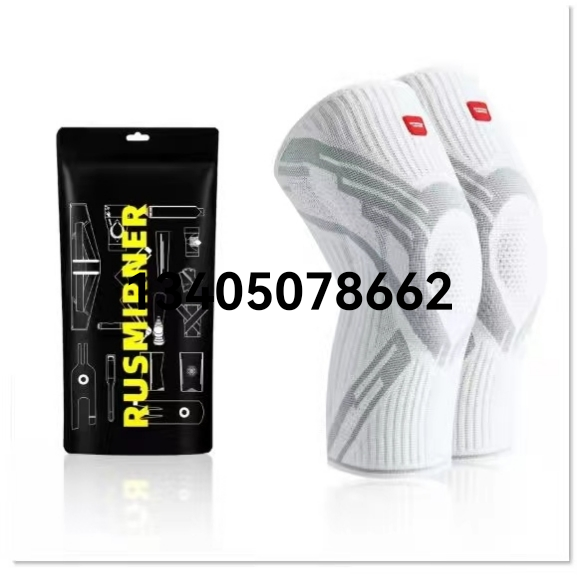 护膝运动舞蹈健身硅胶护膝防滑保暖男女骑行篮球登山针织护膝批发细节图