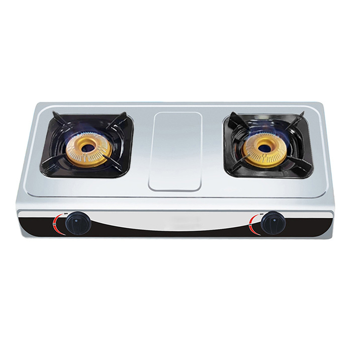Double-burner gas stove, household gas stove, stainless steel natural gas liquefied gas stove, built-in countertop with strong flame