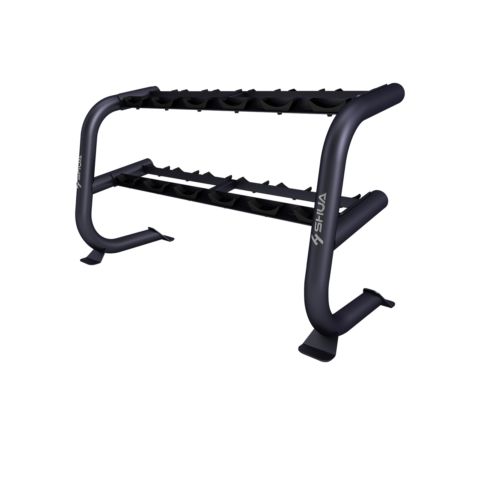 SHUA Shuhua dumbbell Stand SH-DR08, the same style as in the mall, is specially designed for high-end commercial gyms Application Scenario