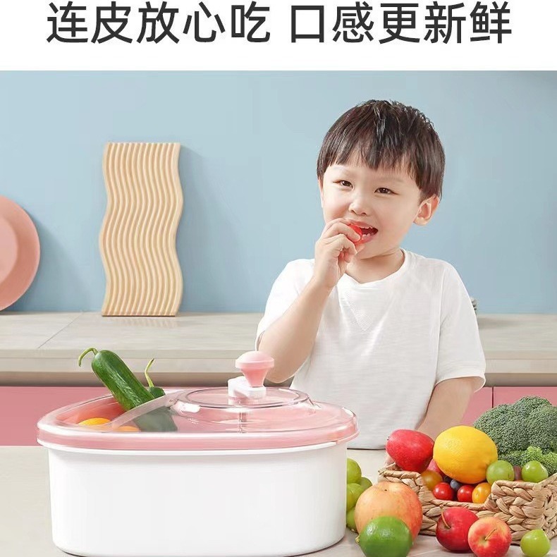 Cross-border fruit washing wonder, hand-free fruit and vegetable washing machine, removing pesticide residues and stains, washing vegetables, draining basket Application Scenario