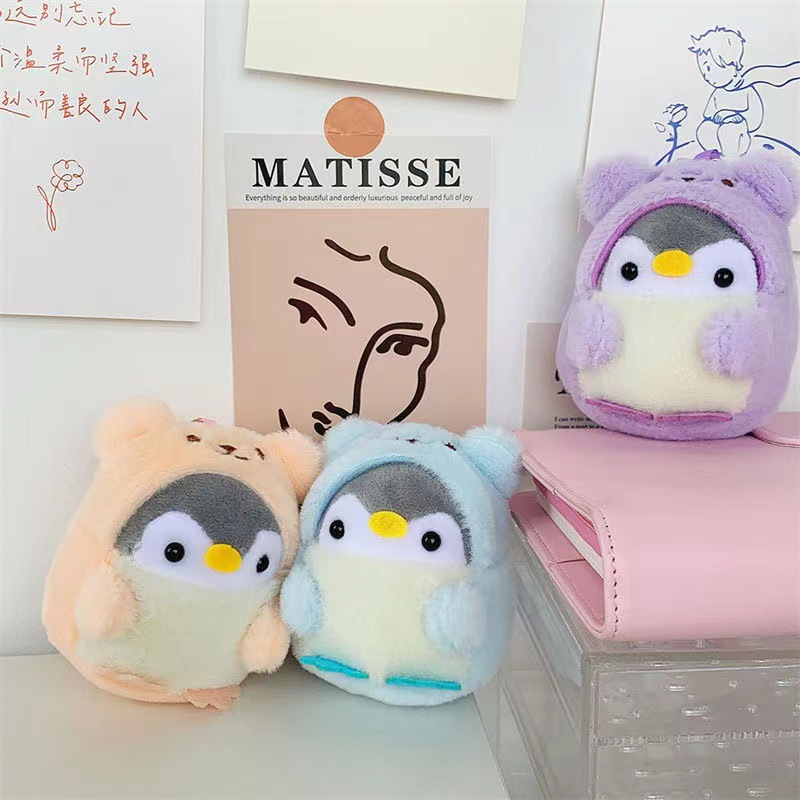 Japanese penguin plush toy cartoon doll key chain mini doll doll hanging gift full figure