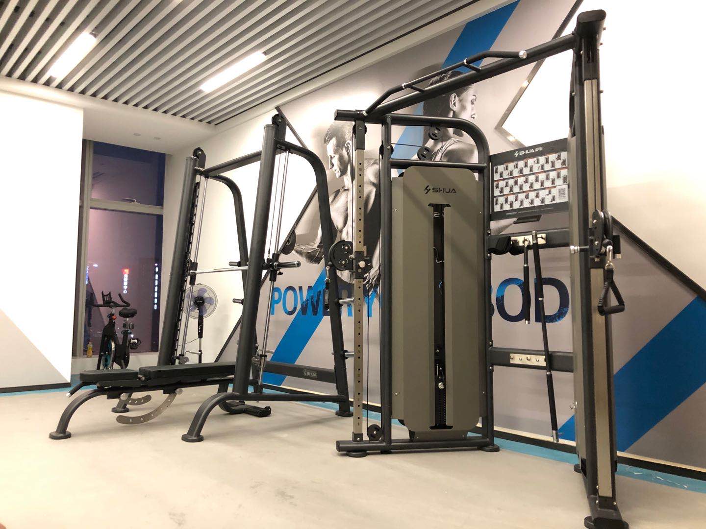 舒华史密斯机综合训练器 卧推深蹲架 杠铃龙门架举重健身器材6853