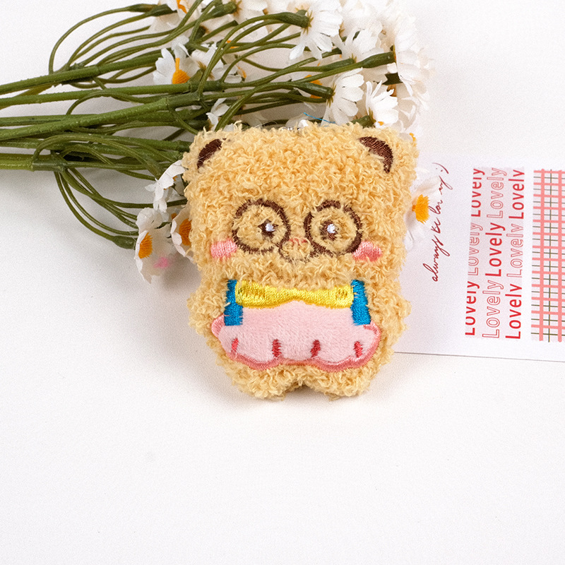 Squeaky's new cartoon Butter Bear plush doll cute girly heart bag doll brooch hanging accessory Item Picture