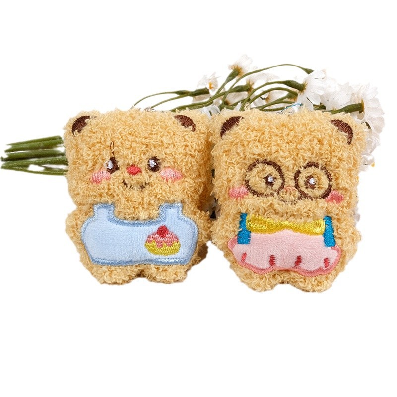 Squeaky's new cartoon Butter Bear plush doll cute girly heart bag doll brooch hanging accessory Application Scenario