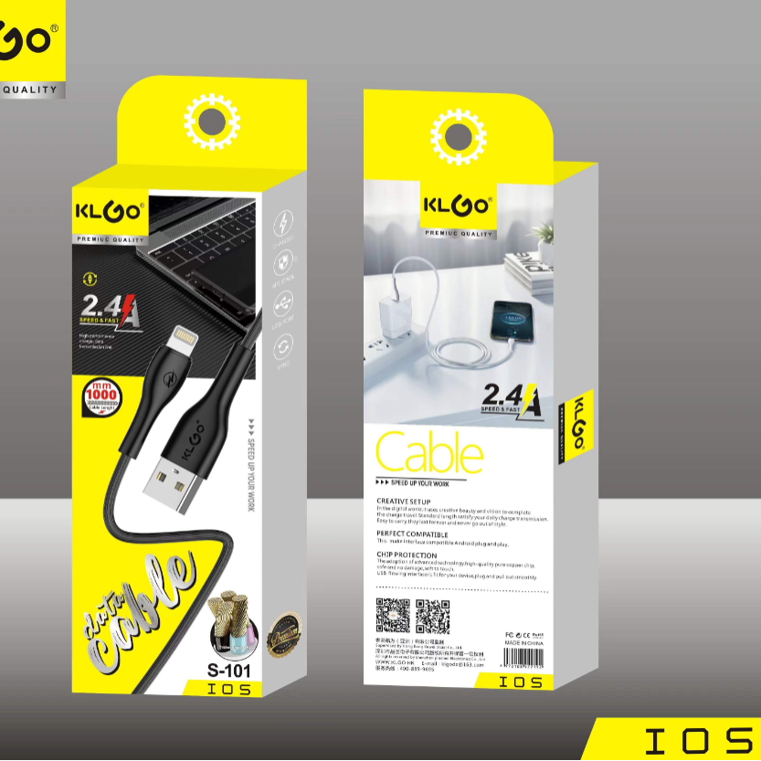KLGO S-101/S-102/S-103苹果华为充电线TYPE-C三星V8快充数据线
