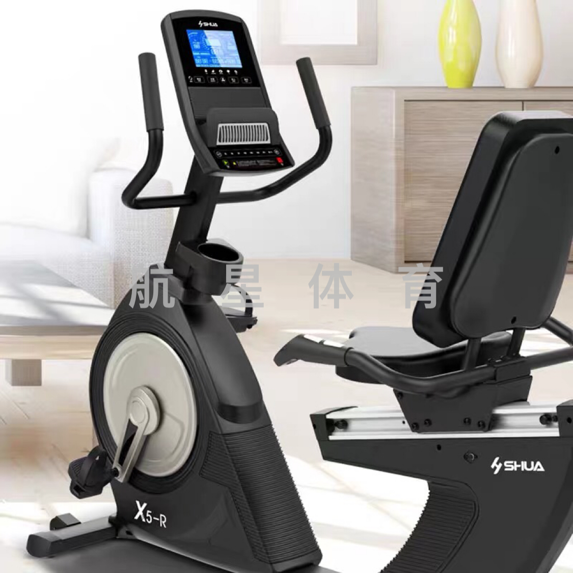 Shuhua high-end horizontal exercise bike, home indoor magnetic control silent exercise bike, sports bicycle B6500R Specification image